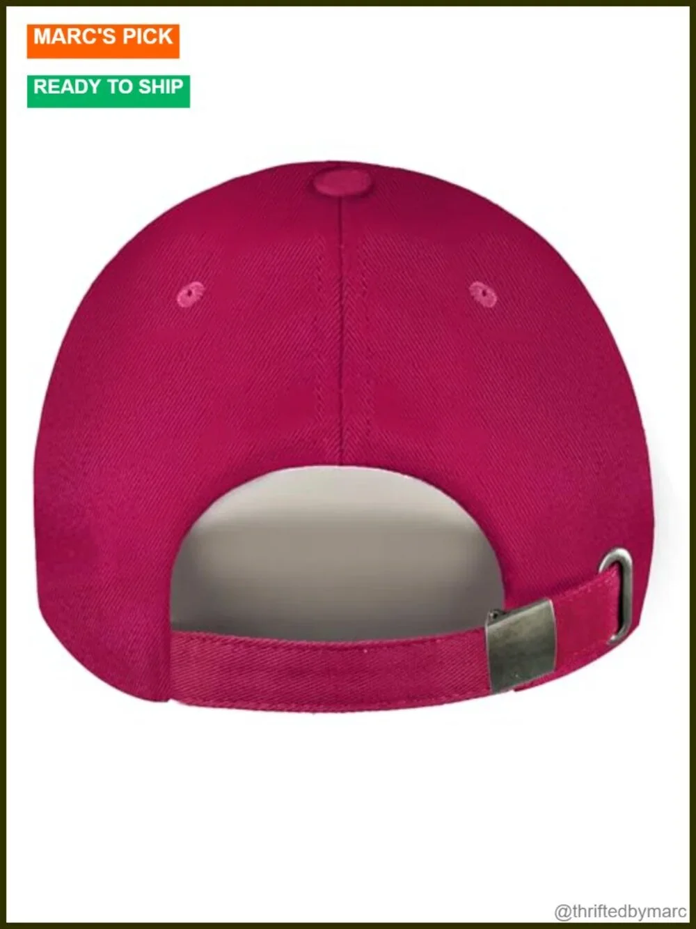 Unisex Baseball Cap Adjustable Vintage Brass Buckle Embroidery Breathable